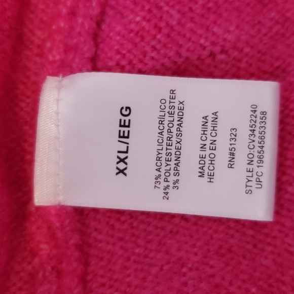 Vince Camuto women’s pink crewneck sweater in size XXL new with tags - Picture 7 of 8